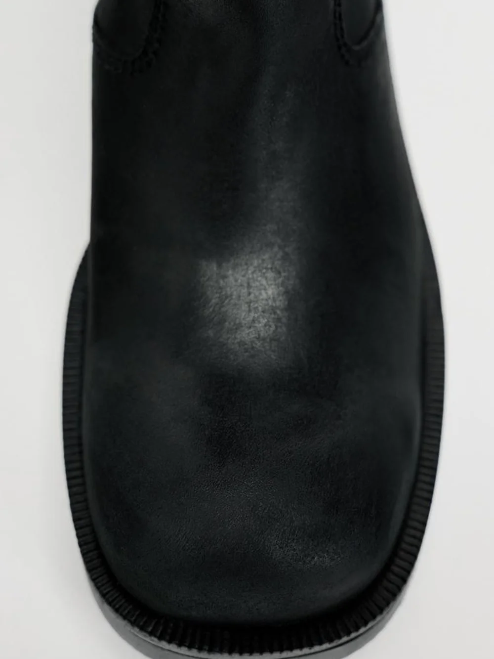 Zara Distressed Effect Leather Biker Ankle Boots NWT